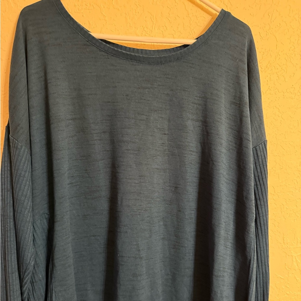 Lane Bryant Navy Blue Knit Top